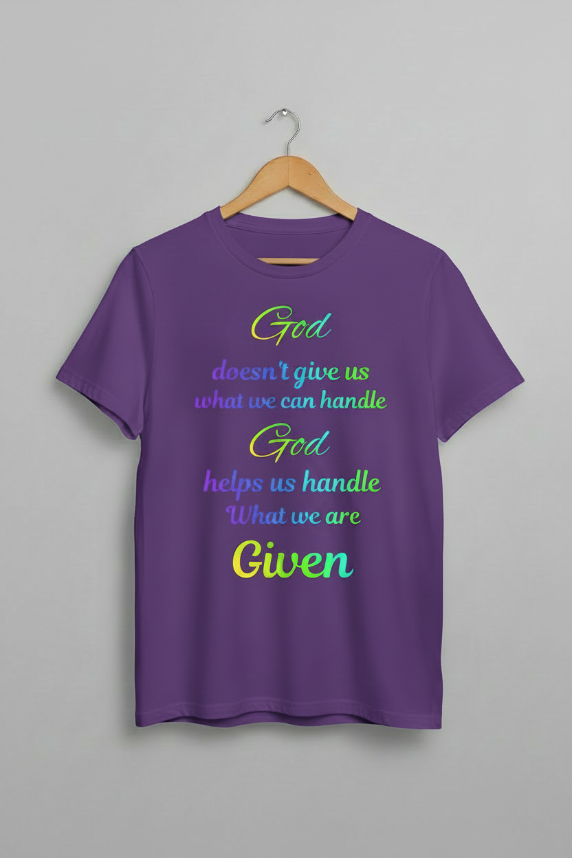 God helps us handle  t shirt