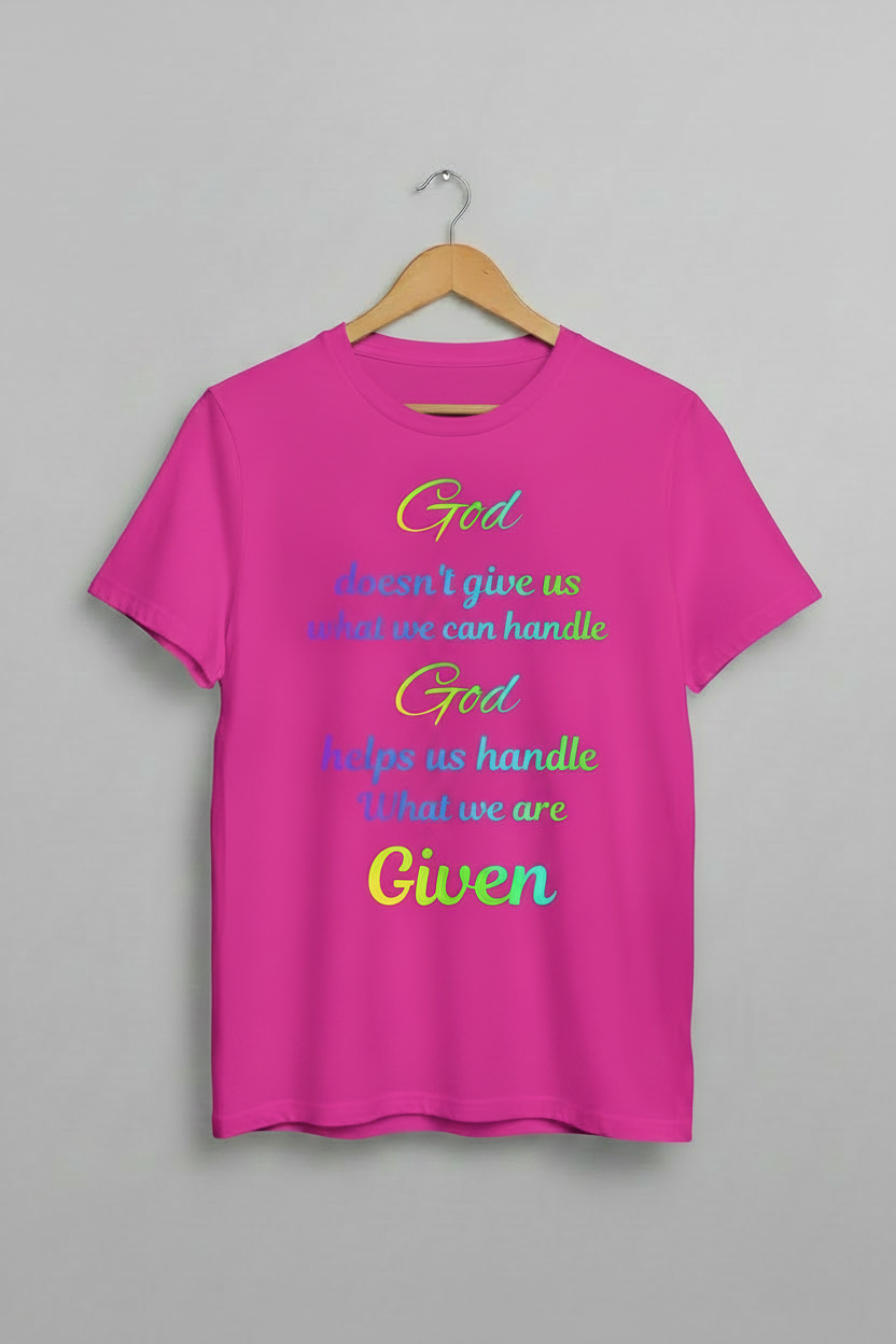 God helps us handle  t shirt